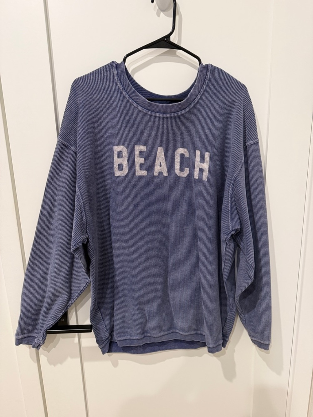 Beach Graphic Blue Crewneck Sweatshirt